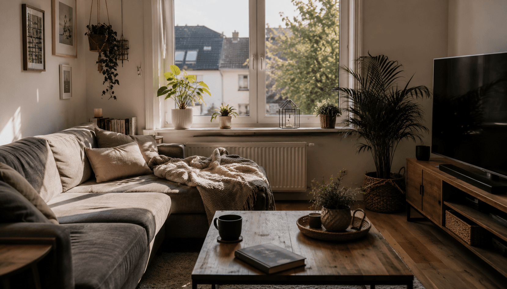 Eine Kundin sichtet zu Hause die Unterlagen zu ihrem Energievertrag